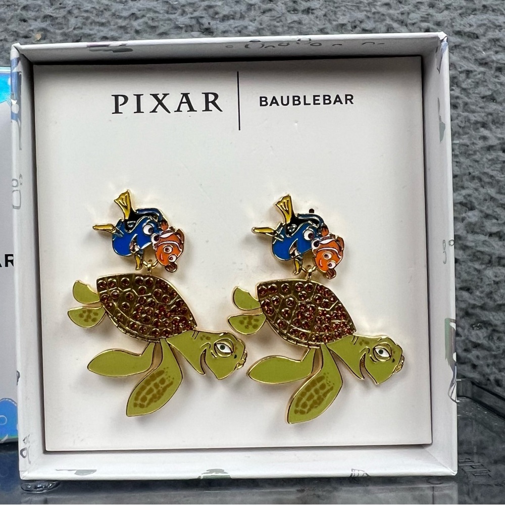 Baublebar X Pixar Disney Finding NEMO Earrings Dangle Crush Dory Jewelry New Box